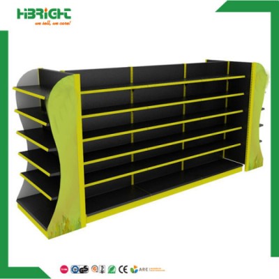 Plain Back Panel Supermarket Gondola Shelving