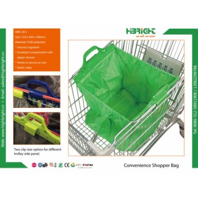 Polyester Supermarket Cart Trolley Shopping Bag