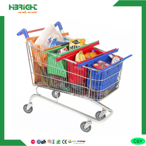 4 Tote Colorful Supermarket Cart Bag