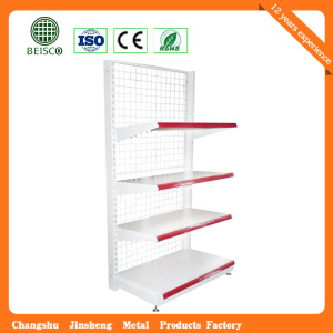 Single Side Back Mesh Supermarket Display Shelf